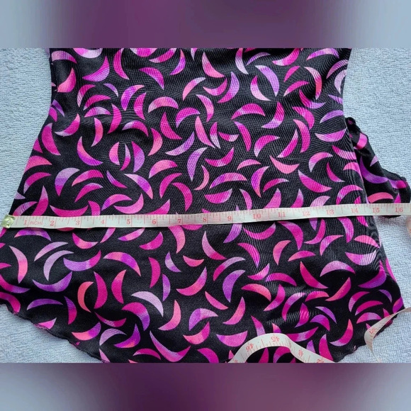 Vintage Bathing Suit possibly Maxine of Hollywood Swimsuit pink black one piece - Picture 10 of 12